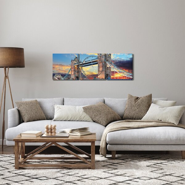 Slika - Tower Bridge, London, Anglija (sa satom) (90x30 cm)