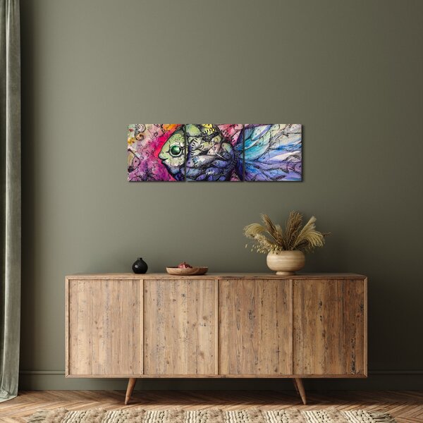 Slika - Pisane ribe (sa satom) (90x30 cm)