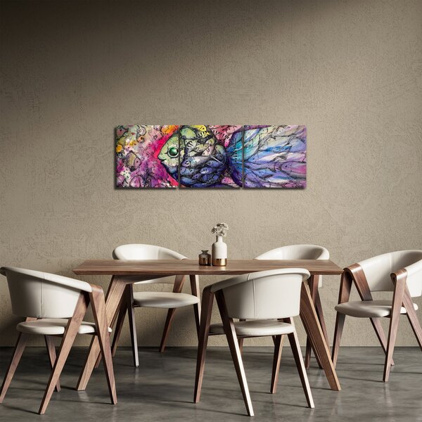 Slika - Pisane ribe (sa satom) (90x30 cm)