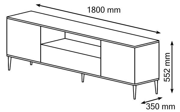 TV stolić/ormarić Pietra 180 (kašmir)