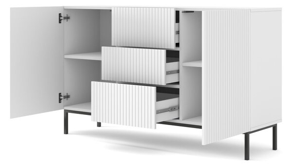 Komoda 2D3S 150 Rowanna (bijela + crna)
