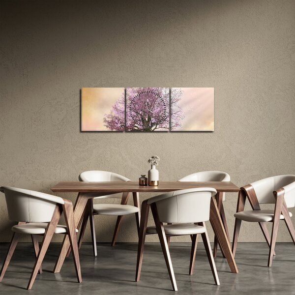 Podoba cvetočega drevesa na vrhu hriba (sa satom) (90x30 cm)