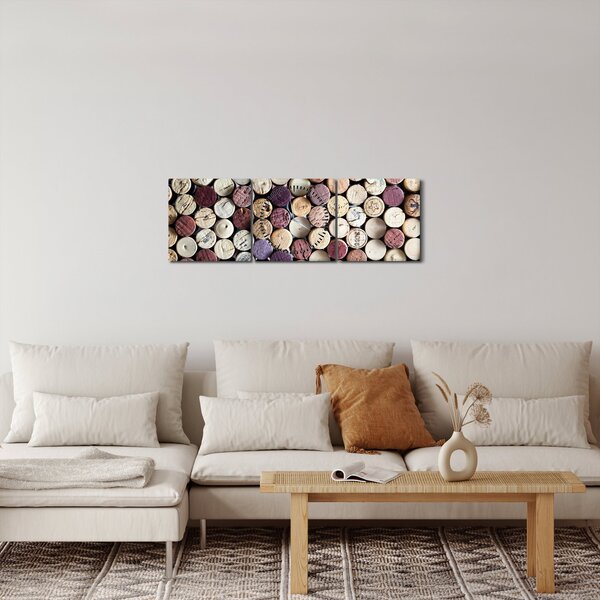 Slika - Vinska sezona (sa satom) (90x30 cm)