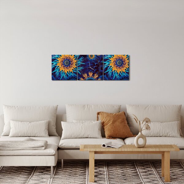 Slika - 3D rože (sa satom) (90x30 cm)