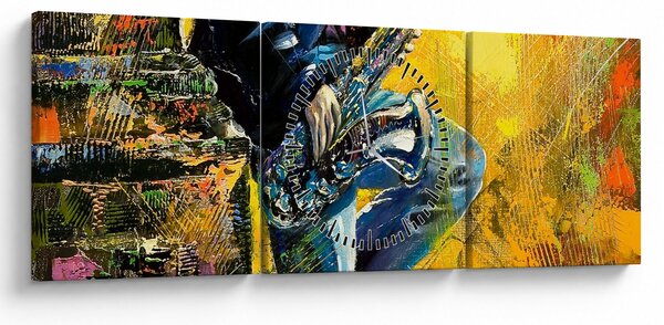 Slika saksofonista (sa satom) (90x30 cm)