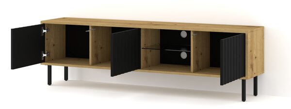 TV stolić/ormarić 156 Vinear (hrast artisan + crna)