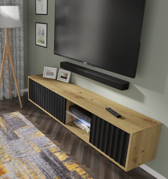 TV stolić/ormarić 156 Vinear (hrast artisan + crna)