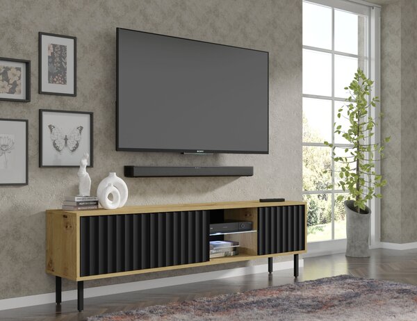 TV stolić/ormarić 156 Vinear (hrast artisan + crna)