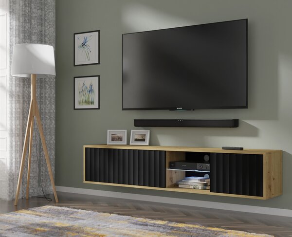 TV stolić/ormarić 156 Vinear (hrast artisan + crna)