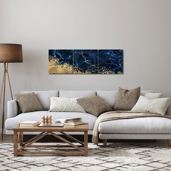Slika - Temno modri marmor (sa satom) (90x30 cm)