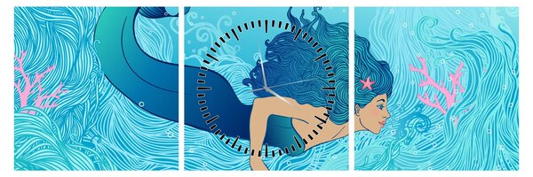 Slika - Mermaid (sa satom) (90x30 cm)