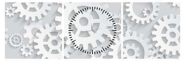 Slika - Gears (sa satom) (90x30 cm)
