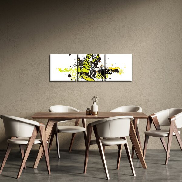 Slika - Ulični ples (sa satom) (90x30 cm)