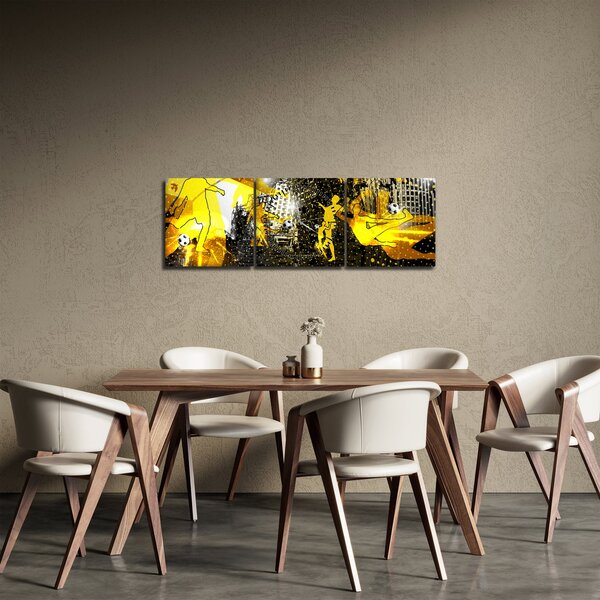 Slika - Nogomet v velikem mestu (sa satom) (90x30 cm)