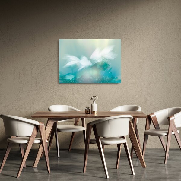 Staklena slika - Ribice (70x50 cm)