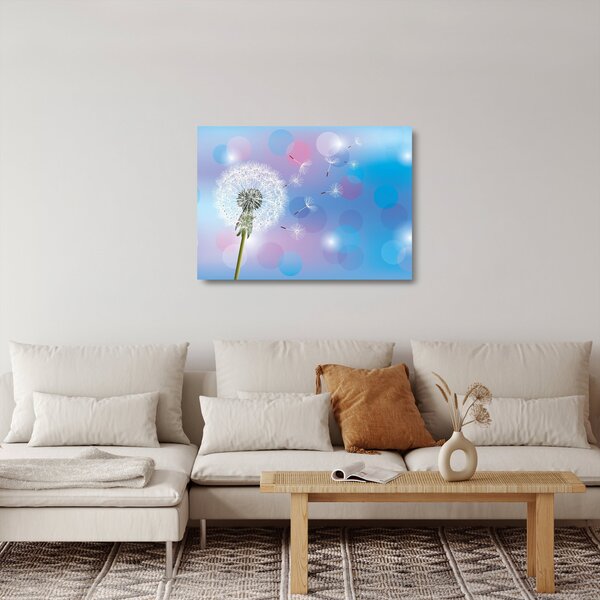 Staklena slika - Regrat v vetru (70x50 cm)