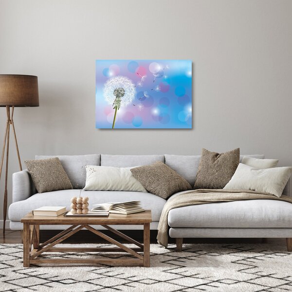 Staklena slika - Regrat v vetru (70x50 cm)