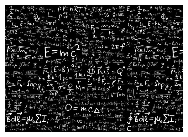 Staklena slika - Matematika (70x50 cm)