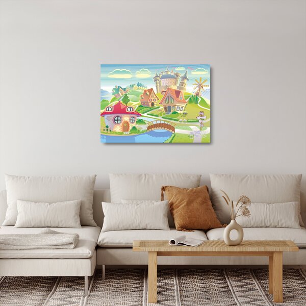 Staklena slika - Pisano mesto (70x50 cm)