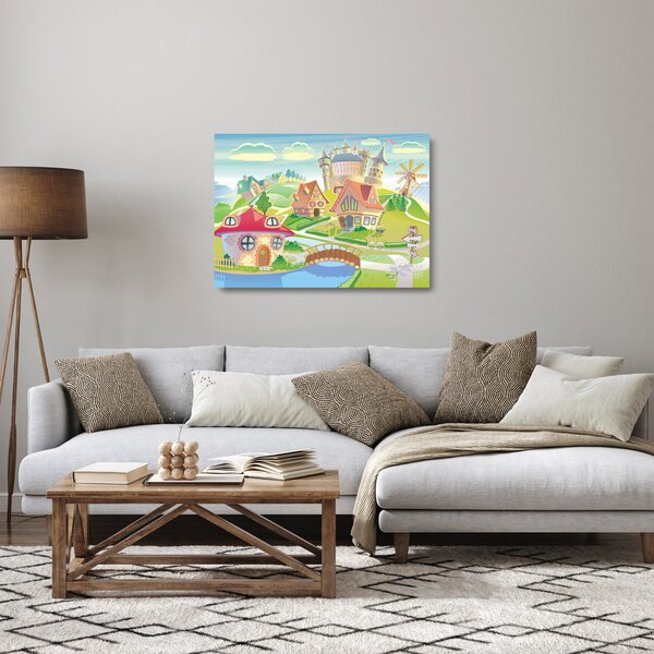 Staklena slika - Pisano mesto (70x50 cm)