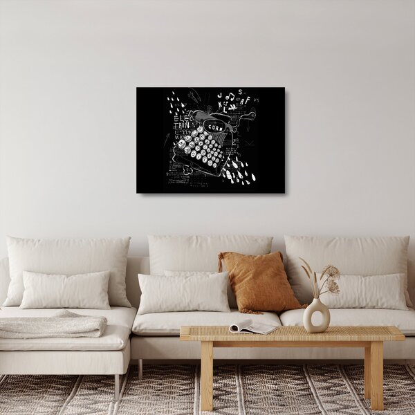 Staklena slika - Risba v slogu Banksyja (70x50 cm)
