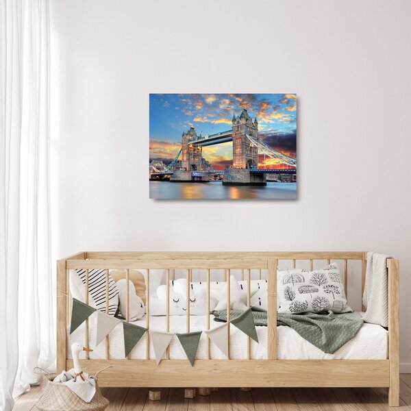 Staklena slika - Tower Bridge, London, Anglija (70x50 cm)