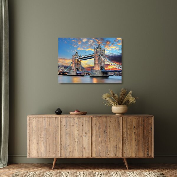 Staklena slika - Tower Bridge, London, Anglija (70x50 cm)