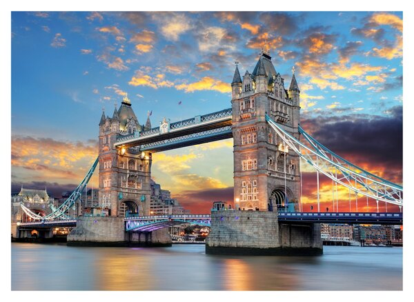 Staklena slika - Tower Bridge, London, Anglija (70x50 cm)