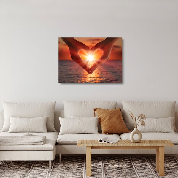 Staklena slika - Sonce v srcu (70x50 cm)