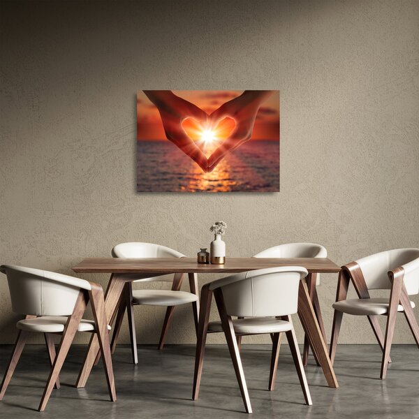 Staklena slika - Sonce v srcu (70x50 cm)