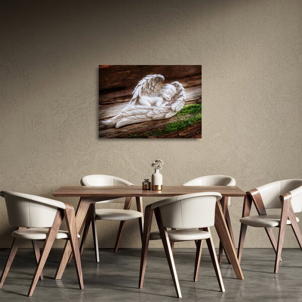 Staklena slika - Speči angel (70x50 cm)