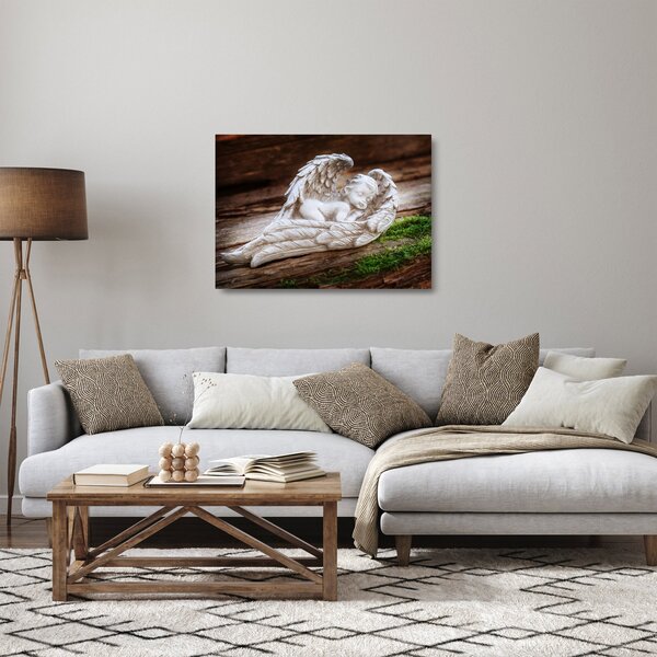 Staklena slika - Speči angel (70x50 cm)