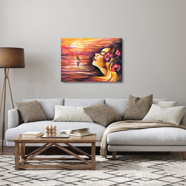 Staklena slika - Spomini na poletje (70x50 cm)