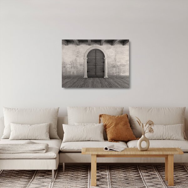 Staklena slika - Skrivnostna vrata (70x50 cm)