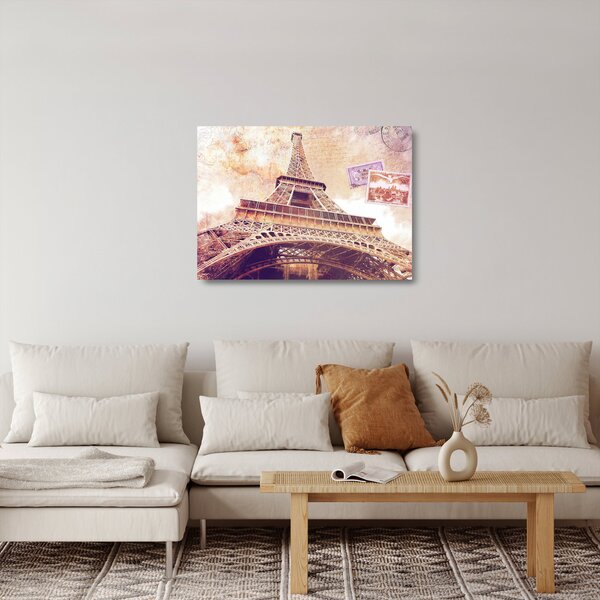 Staklena slika - Pogled iz Pariza (70x50 cm)
