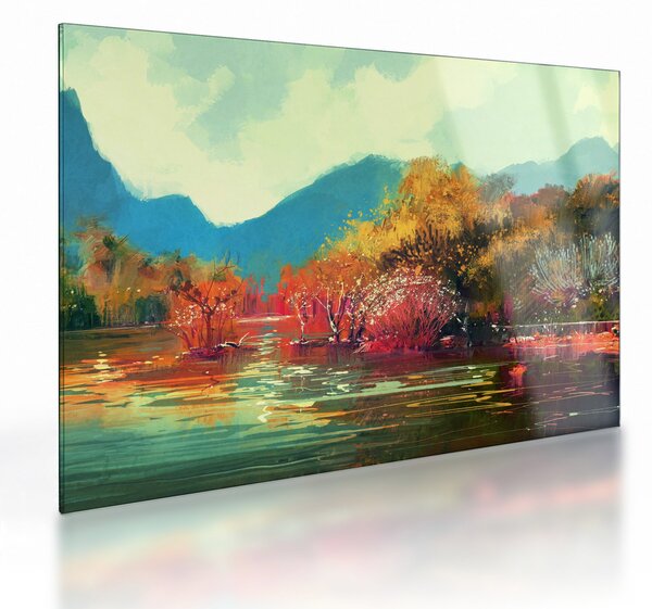 Staklena slika - Barve jeseni (70x50 cm)