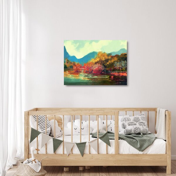 Staklena slika - Barve jeseni (70x50 cm)