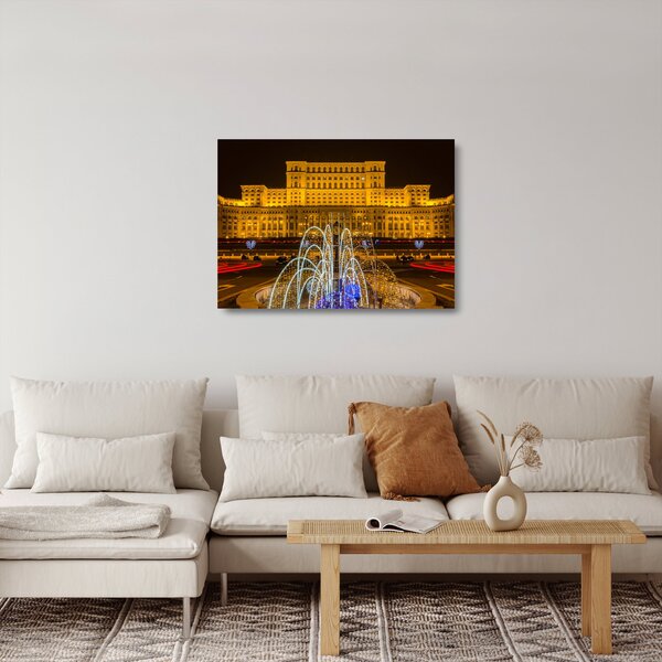 Staklena slika - Palača parlamenta, Bukarešta Romunija (70x50 cm)