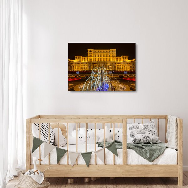 Staklena slika - Palača parlamenta, Bukarešta Romunija (70x50 cm)
