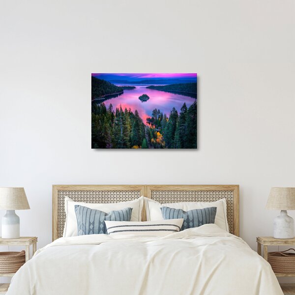 Staklena slika - jezero Tahoe, Sierra Nevada, Kalifornija, ZDA (70x50 cm)