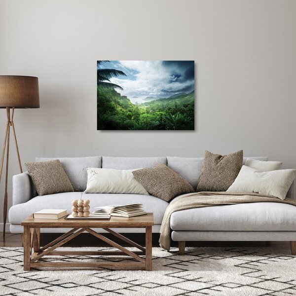 Staklena slika - Sejšelska džungla (70x50 cm)