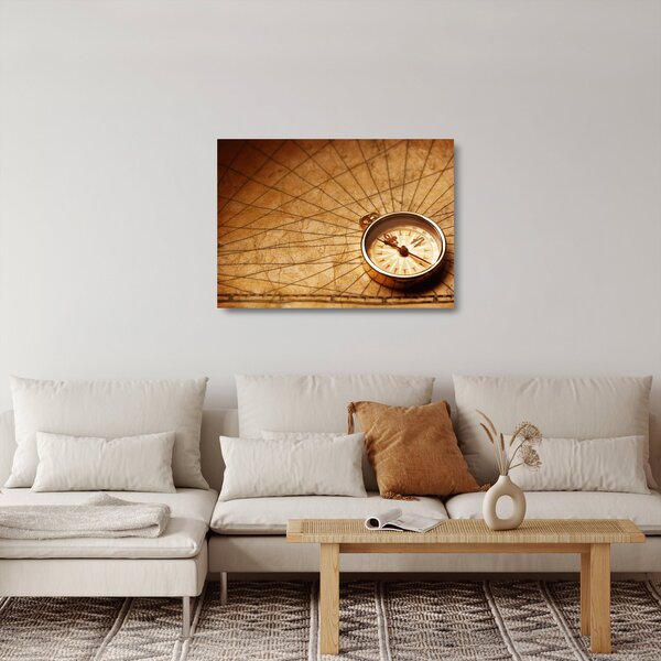 Staklena slika - kompas (70x50 cm)