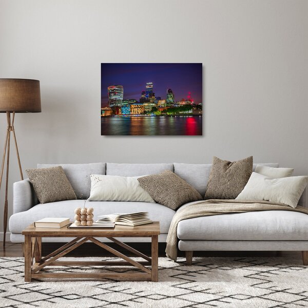 Staklena slika - Večerni London (70x50 cm)