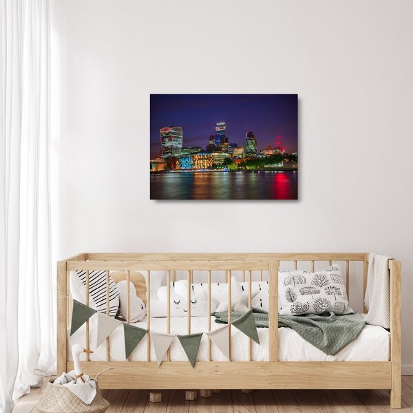 Staklena slika - Večerni London (70x50 cm)