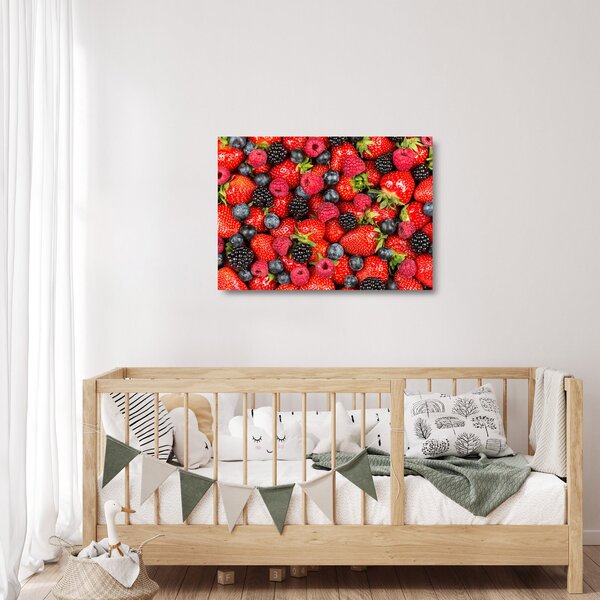 Staklena slika - Obremenitev s sadjem (70x50 cm)