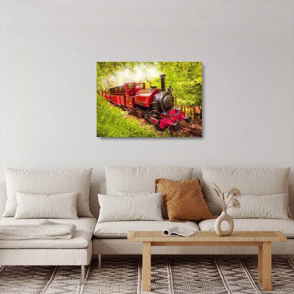 Staklena slika parnega vlaka (70x50 cm)