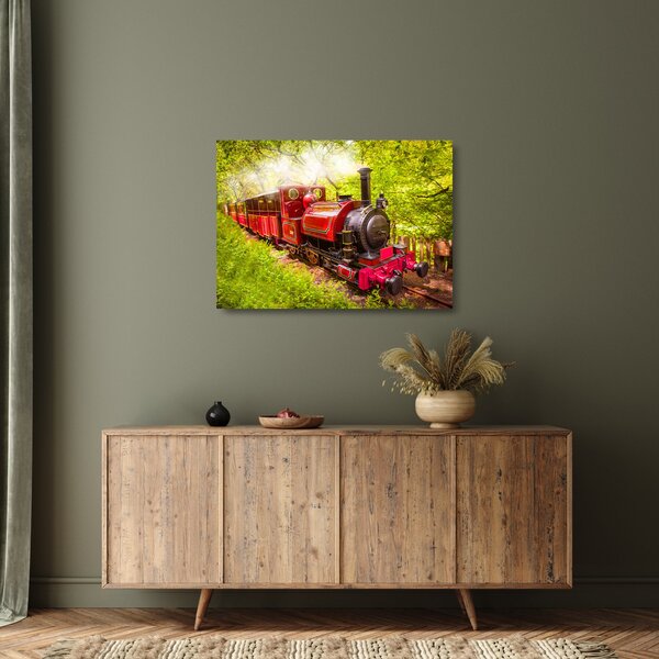 Staklena slika parnega vlaka (70x50 cm)