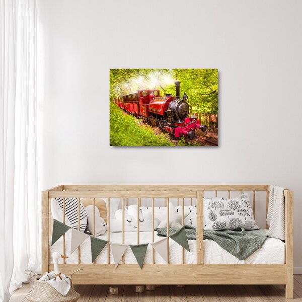 Staklena slika parnega vlaka (70x50 cm)