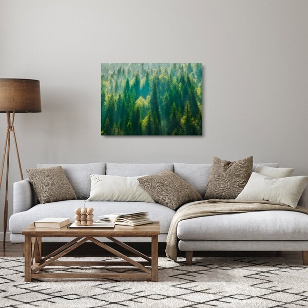 Staklena slika - Borov gozd (70x50 cm)