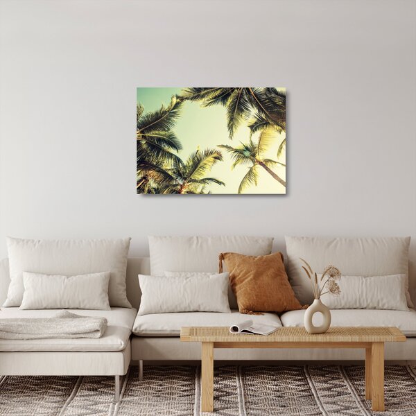 Staklena slika s kokosovimi palmami (70x50 cm)